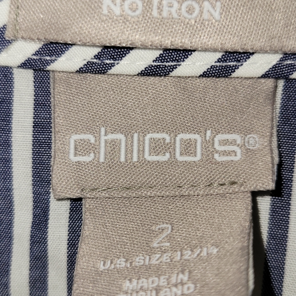 Women's Chico's No Iron Ruffled Top Size 2/XXS - Picture 4 of 6